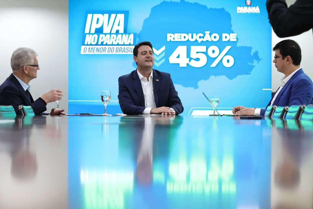 Com redução de 45%, Paraná terá menor alíquota de IPVA do Brasil em 2026
