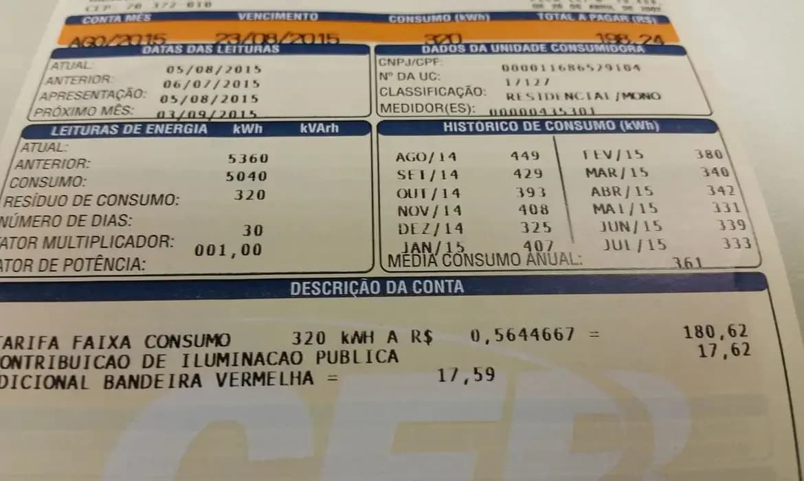 Consumidor pagará menos na conta de luz em janeiro